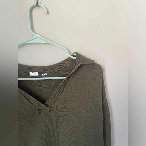 GAP Surplus Green Collared Ribbed Sweater Size X Small - Picture 2 of 10